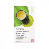 Clearspring Japonský zelený čaj Sencha a Matcha BIO 20 sáčků