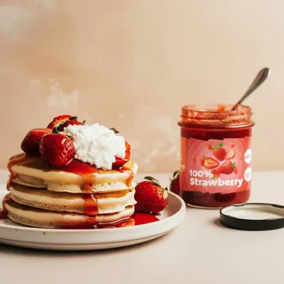 100% Jahoda bez přidaného cukru s extra kousky ovoce