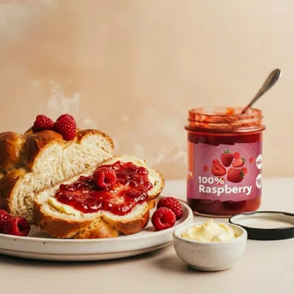 100% Malina bez přidaného cukru s extra kousky ovoce