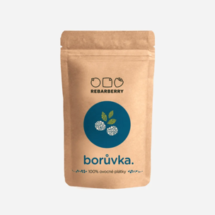 100% ovocné plátky REBARBERRY - borůvka