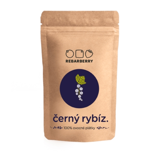 100 % ovocné plátky REBARBERRY - černý rybíz