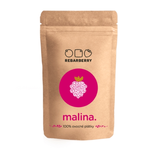 100 % ovocné plátky REBARBERRY - malina
