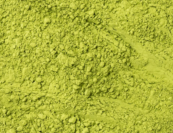 Detail matcha prášku