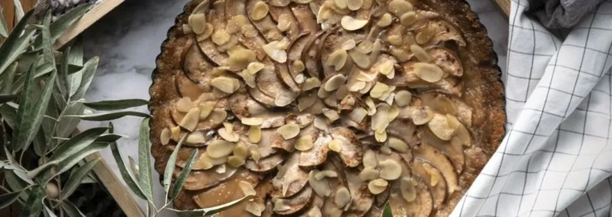 Hruškový koláč s mandlemi