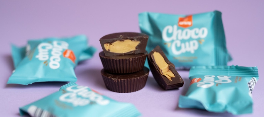 Čokoláda choco cups hořká čokoláda a pistácie Grizly