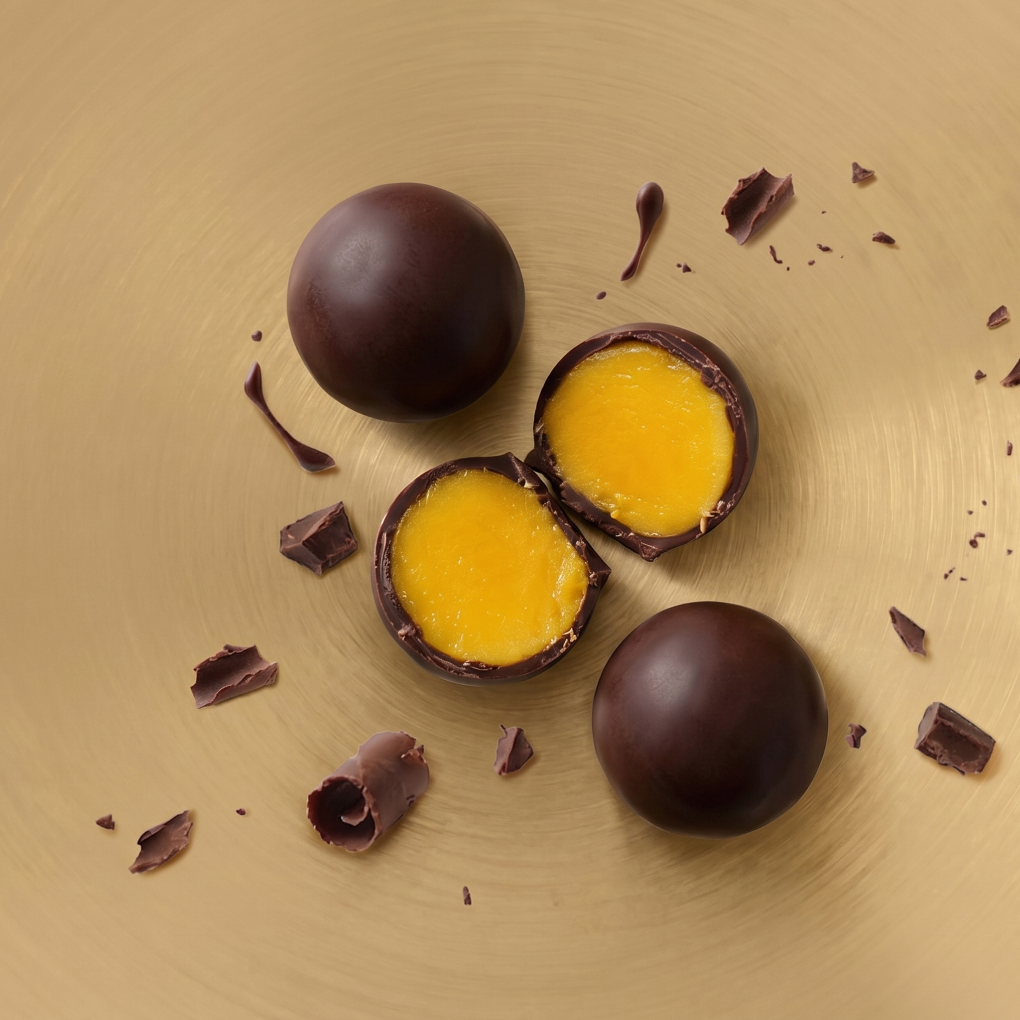 Dark chocolate mango balls