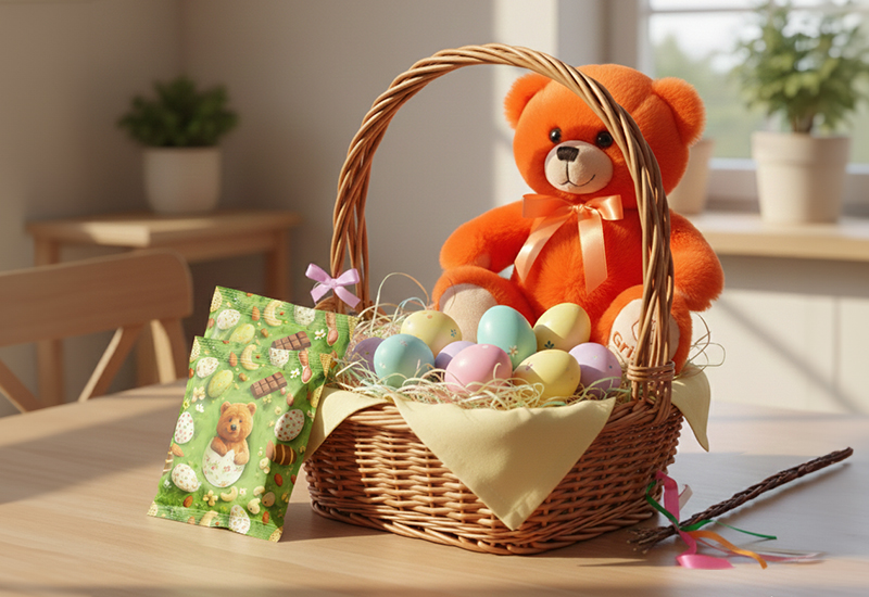 Láhev kečupu a rajčata