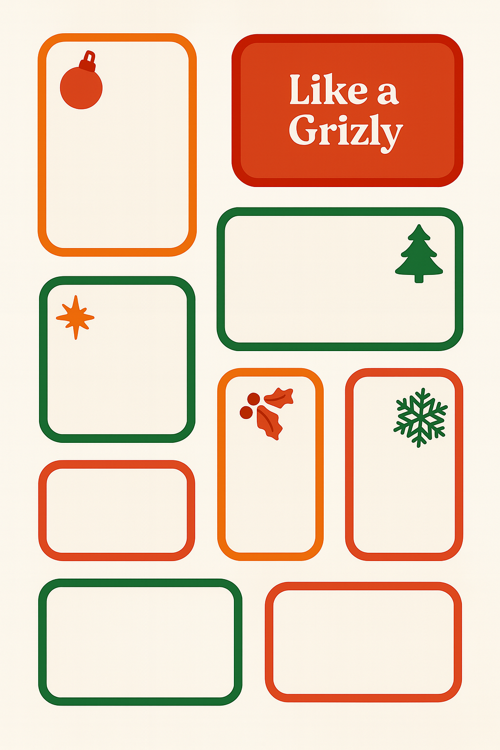 Etikety na dárky Grizly