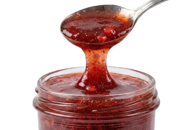 Láhev kečupu a rajčata