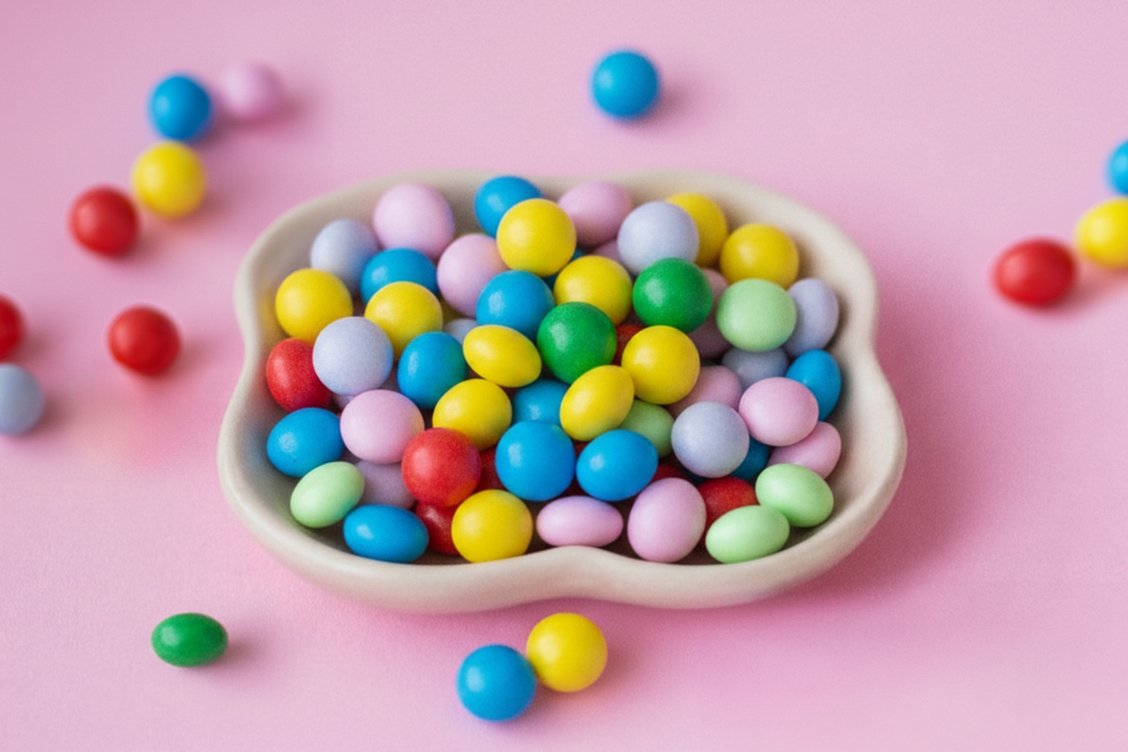 Láhev kečupu a rajčata