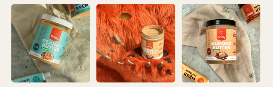 Ořechová másla Grizly