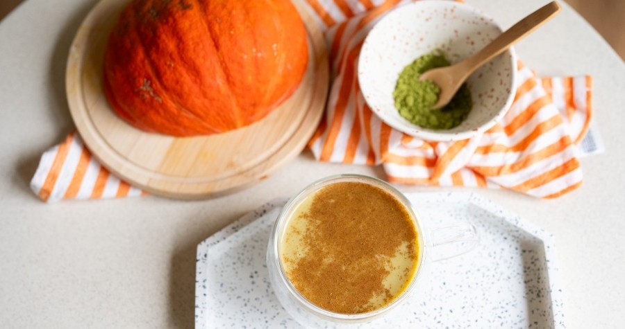 Matcha tea Grizly – Matcha pumpkin spice latte