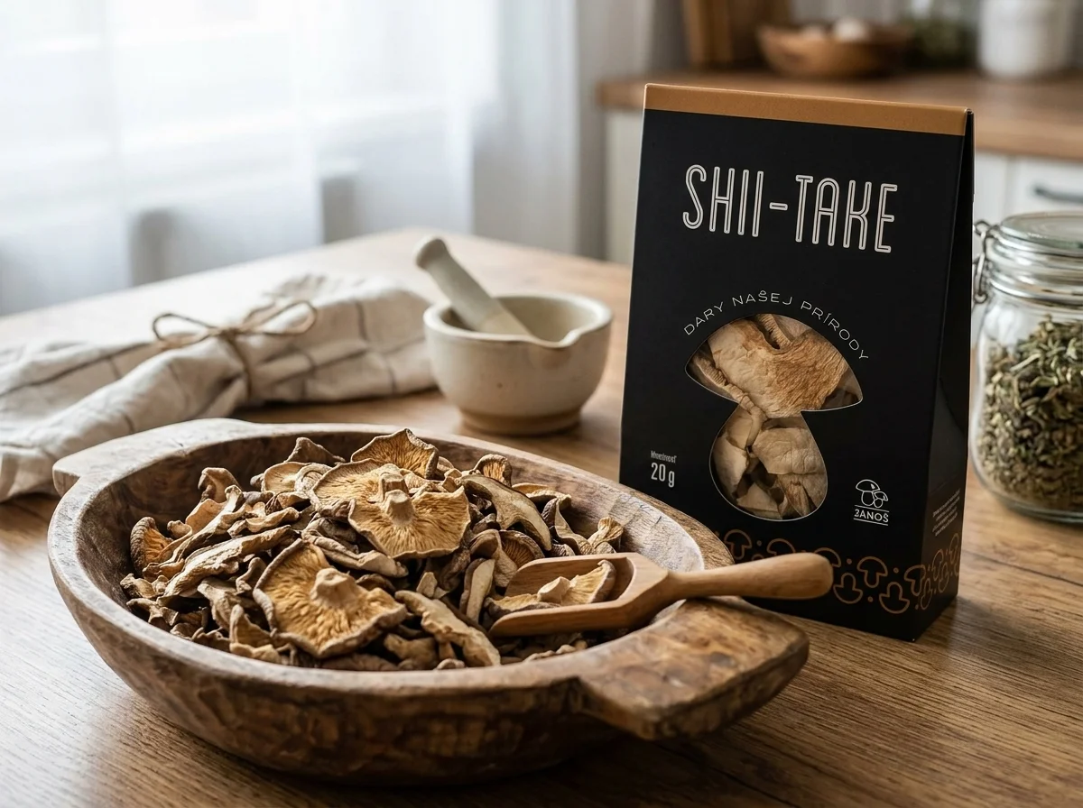 sušené houby shiitake