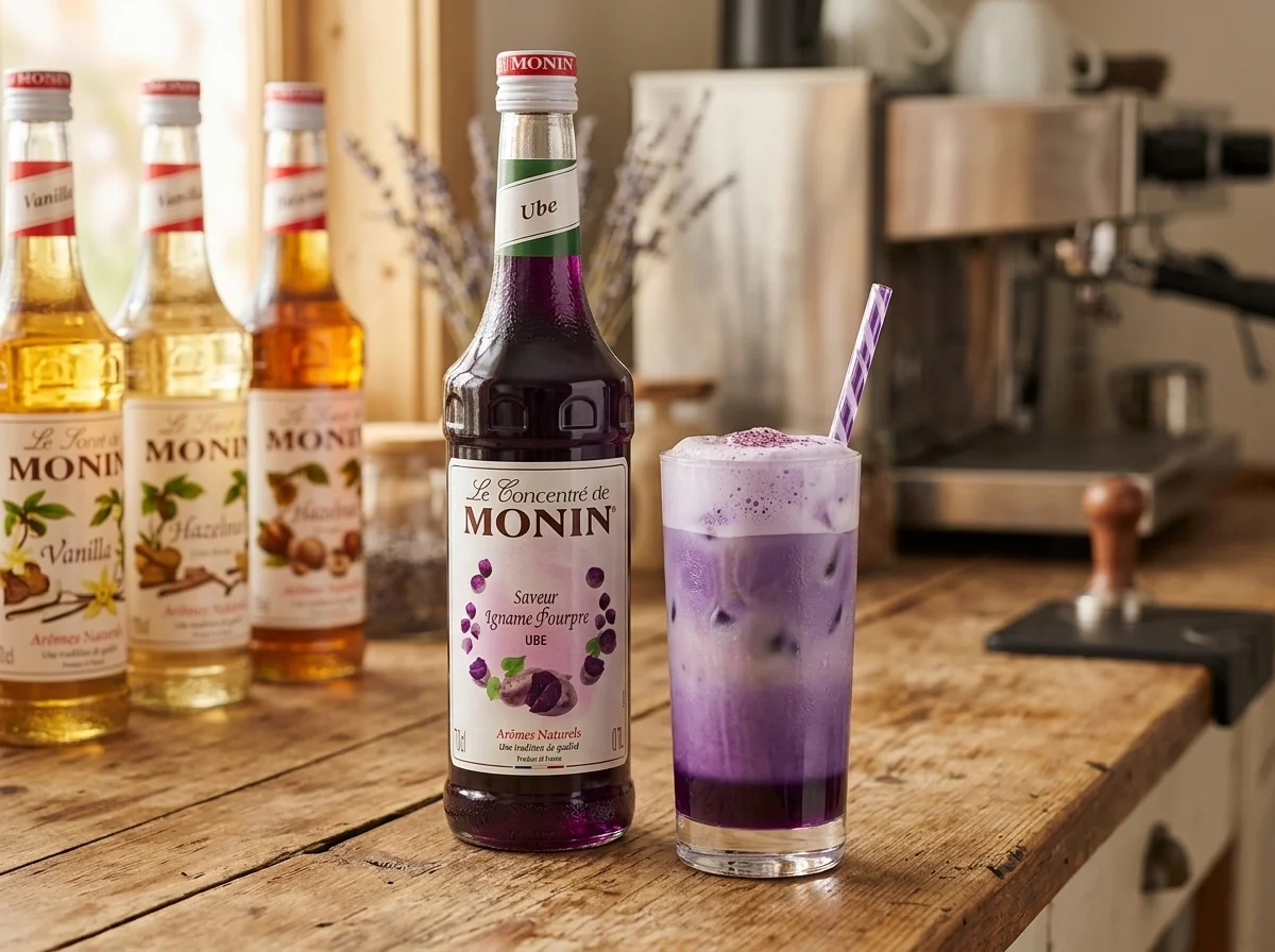 Monin Ube latte