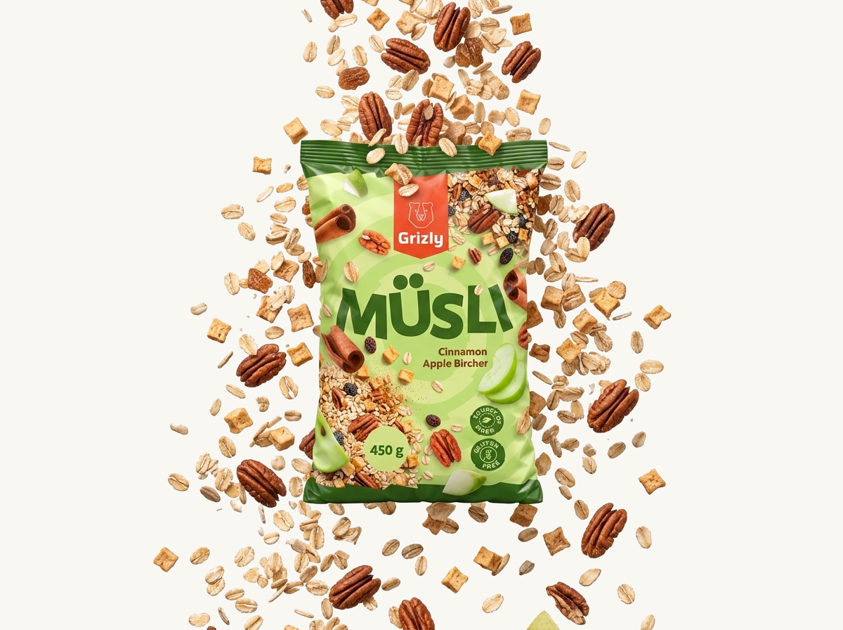 padající vločky a ořechy