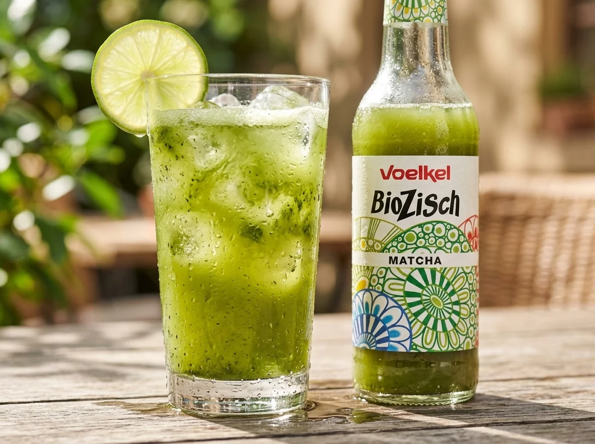 sklenice s matcha limonádou