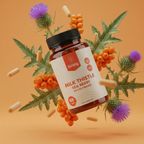 Ostropestřec a rakytník doplněk stravy Grizly