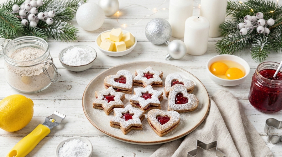 Linecké cukroví bez lepku recept Grizly