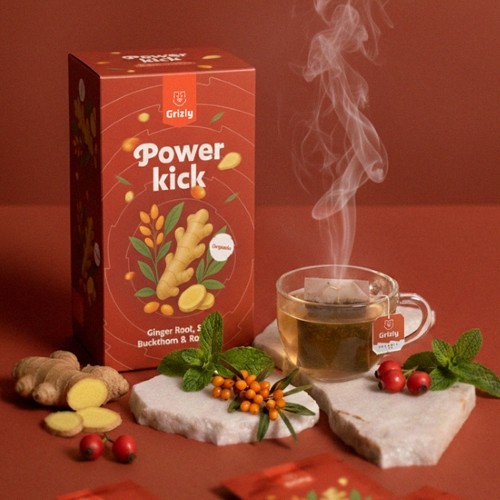 Zázvorový čaj Power Kick Grizly