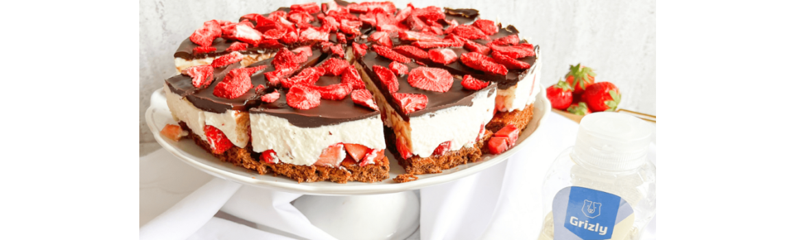 Osvěžující jahodový dort