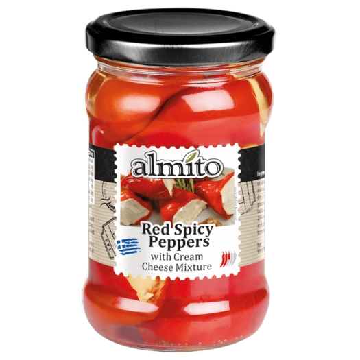 Almito Červené pikantní papriky plněné sýrem