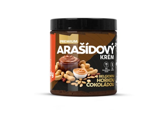 Arašídový krém s belgickou hořkou čokoládou premium