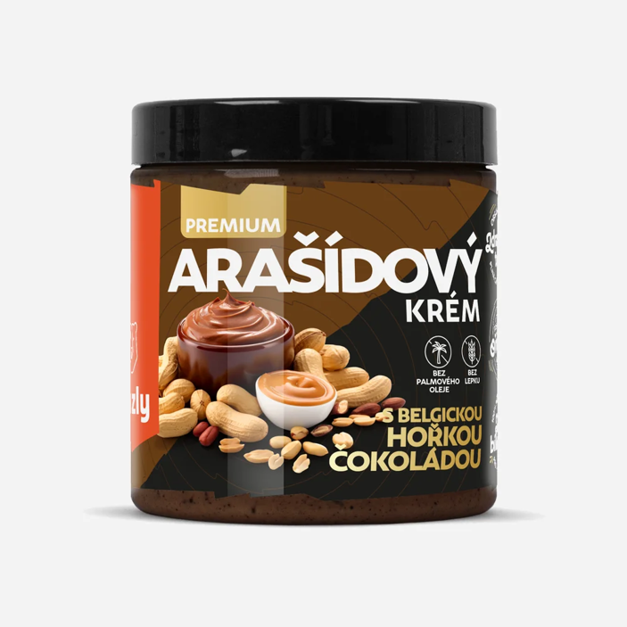 Arašídový krém s belgickou hořkou čokoládou premium