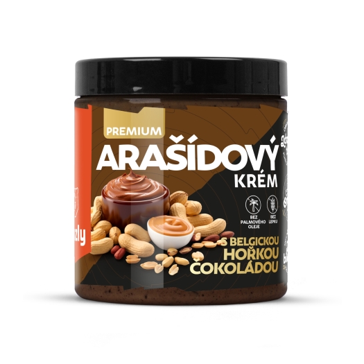 Arašídový krém s belgickou hořkou čokoládou premium