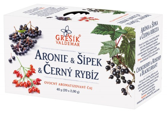 Arónia, šípok a čierne ríbezle ovocný čaj 20 sáčkov