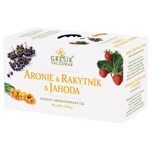 Aronie, rakytník a jahoda ovocný čaj 20 sáčků