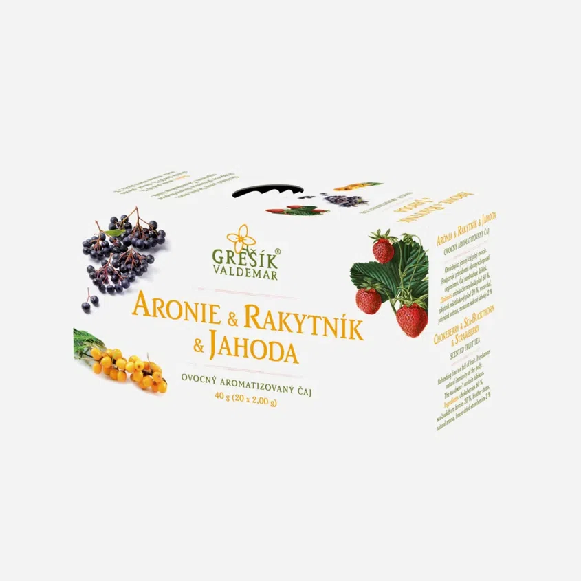 Aronie, rakytník a jahoda ovocný čaj 20 sáčků