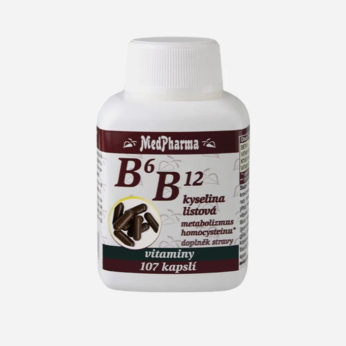 B6, B12 a kyselina listová 107 tablet