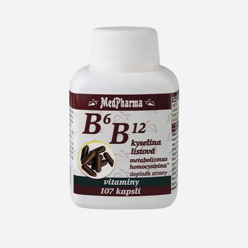 B6, B12 a kyselina listová 107 tabliet