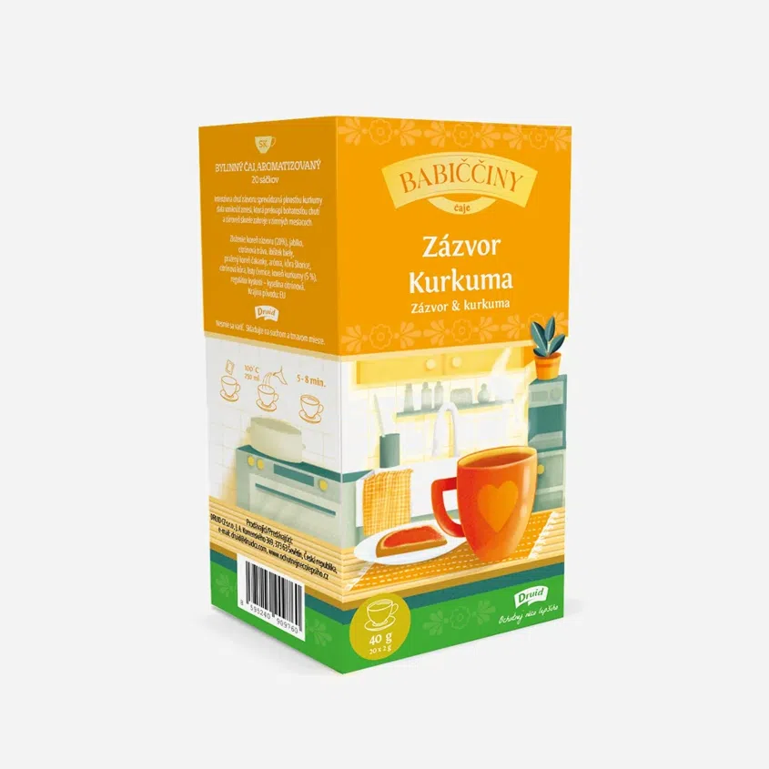 Babiččin čaj bylinný - zázvor a kurkuma