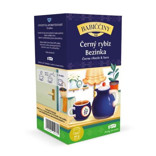 Babiččin čaj ovocný - černý rybíz a bezinka