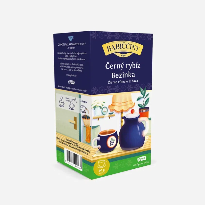Babiččin čaj ovocný - černý rybíz a bezinka