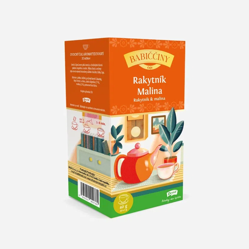 Babiččin čaj ovocný - rakytník a malina