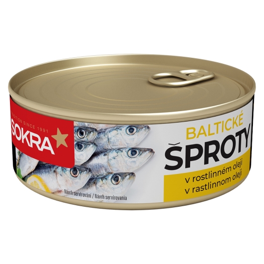 Baltické šproty v rostlinném oleji