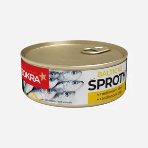 Baltické šproty v rostlinném oleji