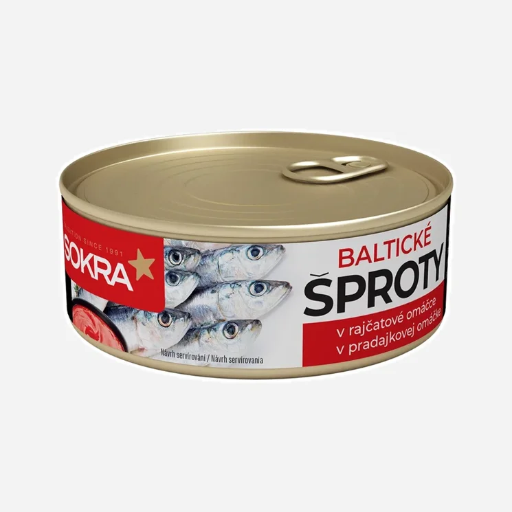 Baltické šproty v tomatové omáčce