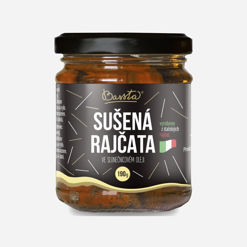 Bassta Rajčata sušená na slunci ve slun.oleji 190g - sklo