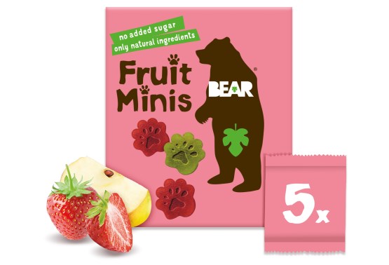 BEAR Fruit Minis jahoda a jablko 5x20 g