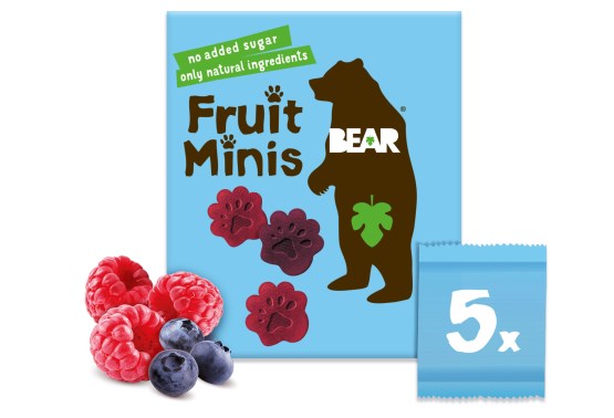 Bear Fruit Minis malina a čučoriedka 5x20 g