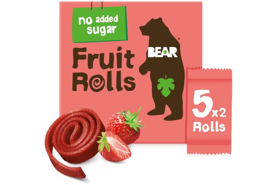 BEAR Fruit Rolls jahoda ovocné rolované plátky 5x20 g