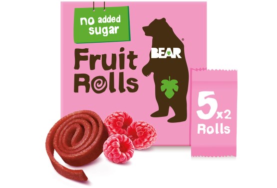 BEAR Fruit Rolls malina ovocné rolované plátky 5x20 g