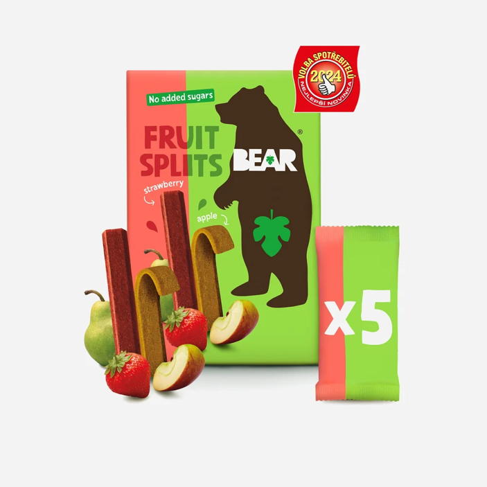 Bear Fruit Splits jahoda a jablko 5x20 g