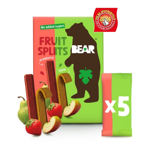 Bear Fruit Splits jahoda a jablko 5x20 g