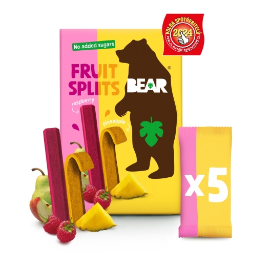 Bear Fruit Splits malina a ananas 5x20 g