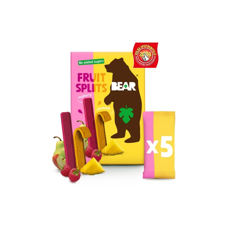 BEAR Fruit Splits  malina a ananas - expirace 14.9.2026