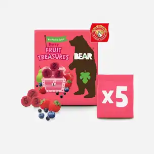 Bear Fruit Treasures Berry jahoda a borůvka 5 x 100 g